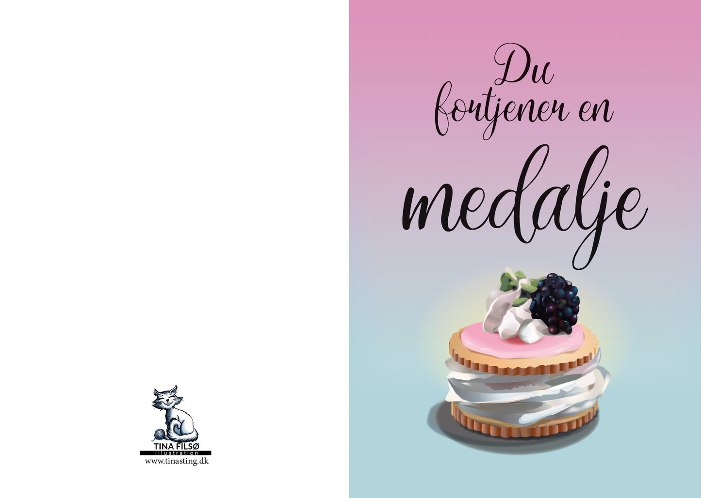 Tillykke kort - Du fortjener en medalje i A5 og A6