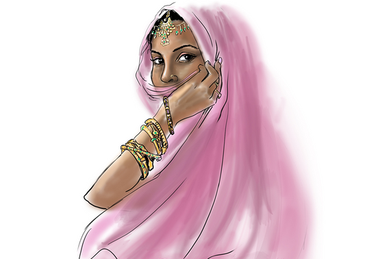 Aladdin illustration - Tegning for kunde (SOLGT)