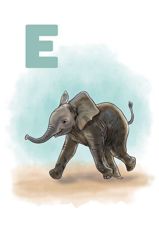 005 E Elefant BLÅ