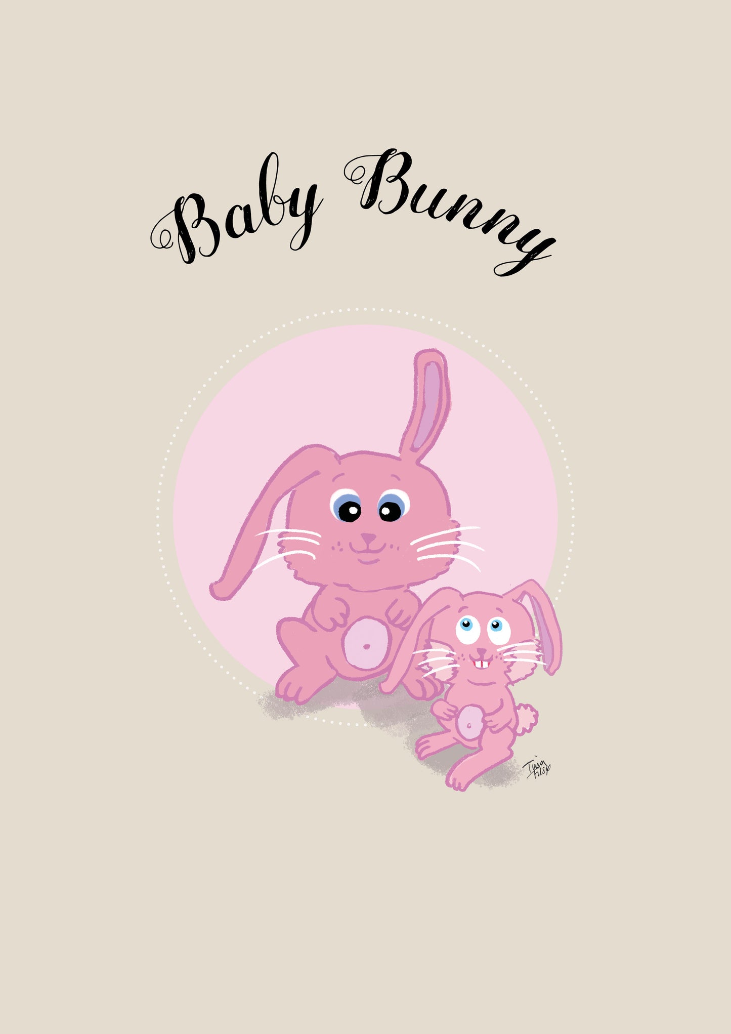 001 Baby Bunny PINK - SMÅ BØRN serie