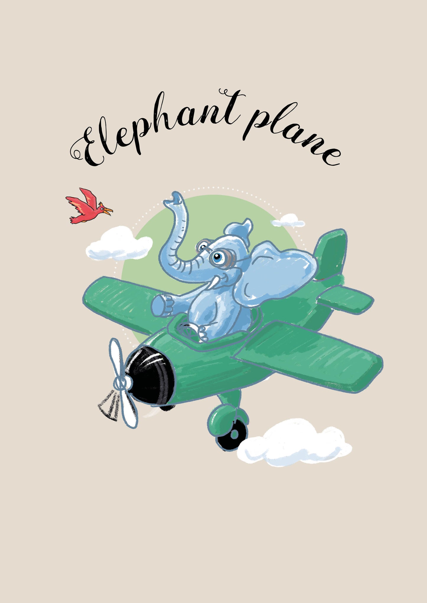 013 Elephant plane - SMÅ BØRN SERIE